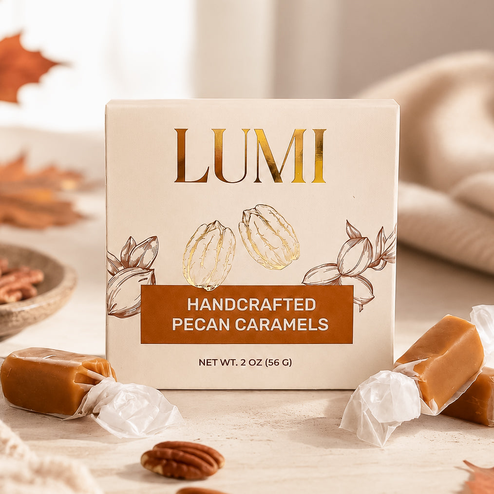 Handcrafted Pecan Caramels, 2 oz