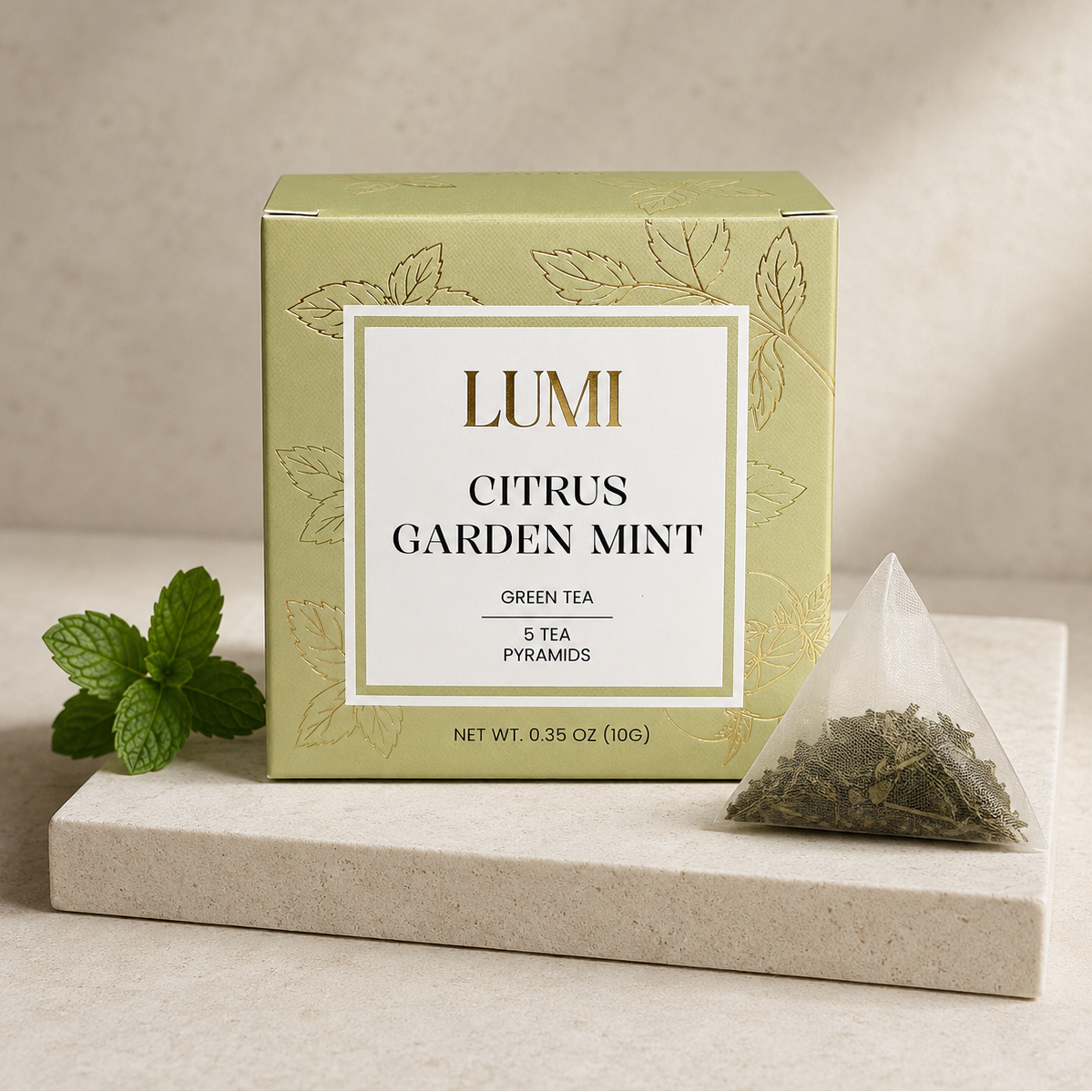 Citrus Garden Mint Green Tea - 5 pyramids