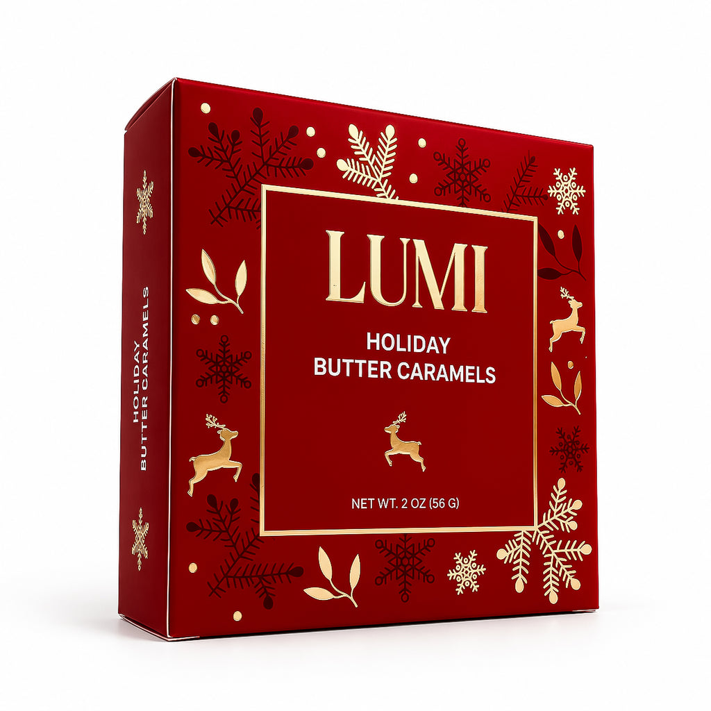 Holiday Butter Caramels – Red Box, 2 oz