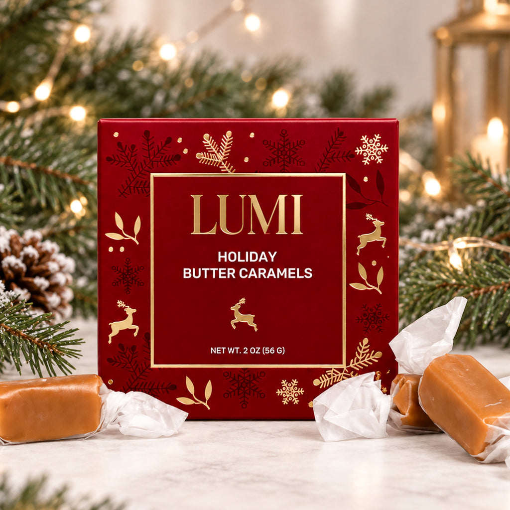 Holiday Butter Caramels – Red Box, 2 oz