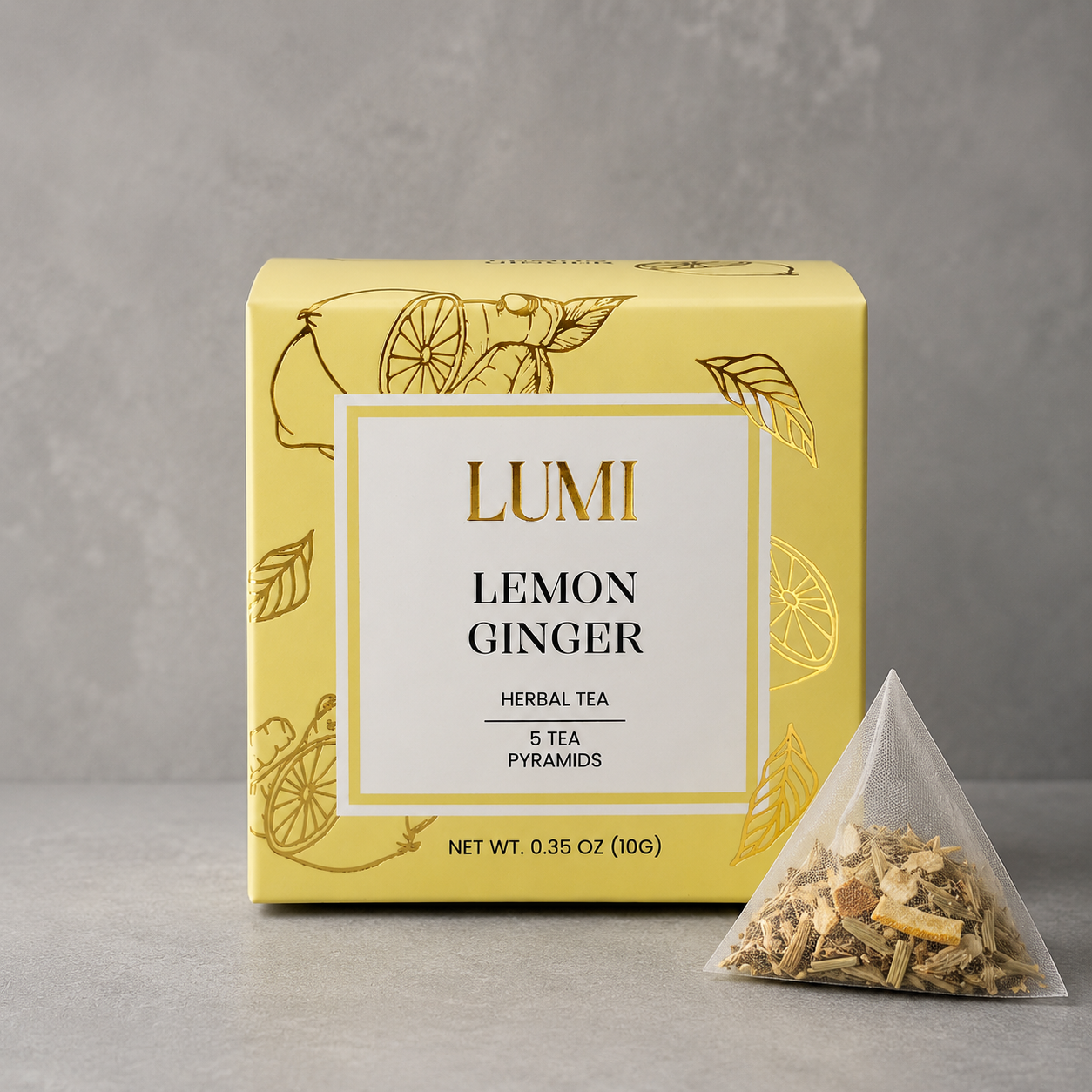 Lemon Ginger Herbal Tea - 5 pyramids