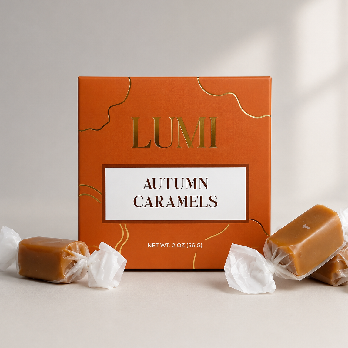 Autumn Caramels – Autumn Orange Box, 2 oz