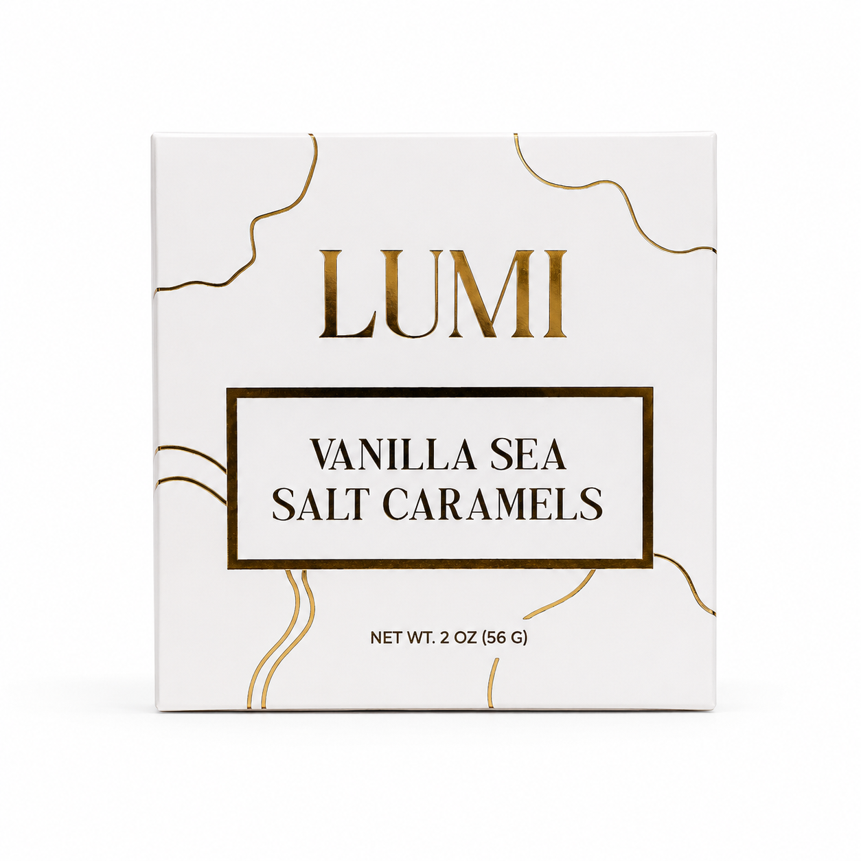 Vanilla Sea Salt Caramels – Pearl White Box, 2 oz